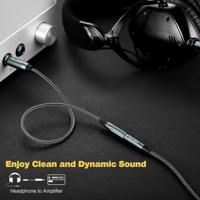 Alt view image 3 of 5 - JAENFONG 1/4 to 3.5mm Headphone Adapter 1/4 to 1/8 6.35mm Male to 3.5mm Female TRS Stereo Audio Adapter Cable for Headphone Mixer Guitar Piano Keyboard Amplifier Speaker and More - 1 Feet