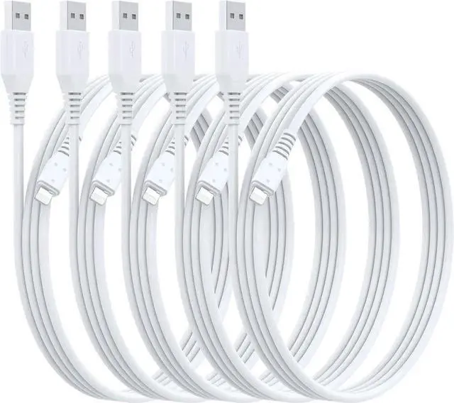 Main image of JAENFONG iPhone Charger 3ft 5Pack Lightning Cable 3 Foot MFi Certified Charging Cord 3 feet Compatible with iPhone 11/Pro/Max/SE/X/XS Max/XR/8/8 Plus/iPad/iPod (White)