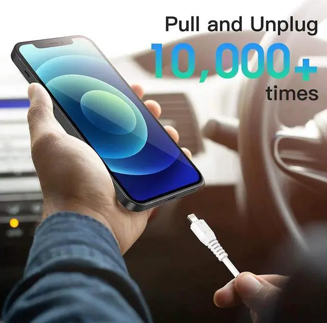 Alt view image 4 of 7 - JAENFONG iPhone Charger 3ft 5Pack Lightning Cable 3 Foot MFi Certified Charging Cord 3 feet Compatible with iPhone 11/Pro/Max/SE/X/XS Max/XR/8/8 Plus/iPad/iPod (White)