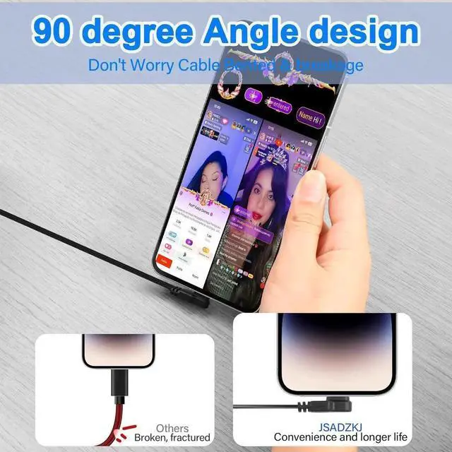 Alt view image 7 of 7 - JAENFONG 90 Degree USB C Male to USB A Female OTG Cable Right Angle Type C to USB Charge Cord Fast Charging and Data TransferFlat Flexible USB-C to USB-A 2.0 Cable for Phone Tablet Laptop 1Ft