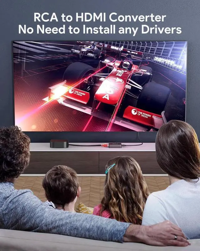 Alt view image 5 of 7 - JAENFONG RCA to HDMI AV to HDMI Converter 1080P Mini RCA Composite CVBS Video Audio Converter Adapter Supporting PAL/NTSC for TV/PC/ PS3/ STB/Xbox VHS/VCR/Blue-Ray DVD Players