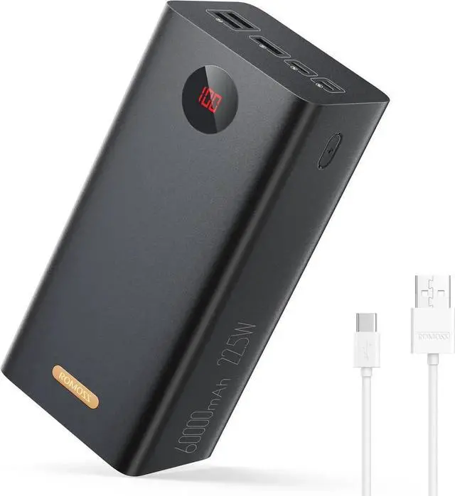 Main image of JAENFONG 60 000mAh Large Power Bank High Capacity Portable Charger 22.5W USB C Fast Charging Long Lasting External Battery Pack with 4 Outputs & 3 Inputs for iPad iPhone Switch and More
