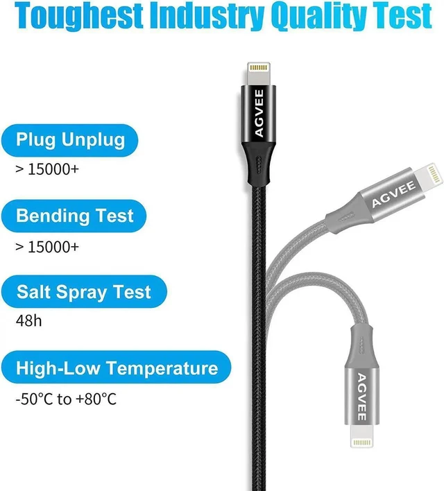 Alt view image 7 of 7 - JAENFONG 1 Pack 4 inch 30W USB-C Female to Lightning Cable Adapter Type-C to 8 Pin Male PD Fast Charging Converter Cord Connector for iPhone 14 13 12 11 Airpods iOS Device Carplay Black