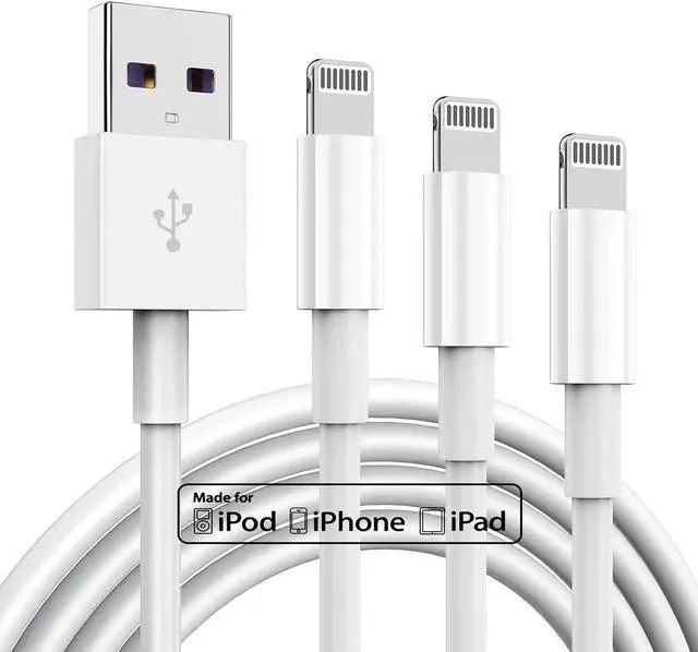 Main image of JAENFONG 3 Pack MFi Certified Charger Cable 6ft Lightning to USB Cable Cord 6 Foot 2.4A Fast Charging Phone Long Chargers for iPhone 13/12/11/11Pro/11Max/ X/XS/XR/XS Max/8/7/6