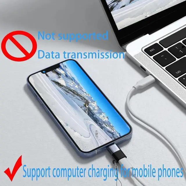 Alt view image 4 of 6 - JAENFONG USB C to IP Adapter I-OS OTG Adapter Suitable for Connecting Mobile Phones and Tablets to USB Flash Drives Microphones Card Readers Sound Cards mice and Keyboards