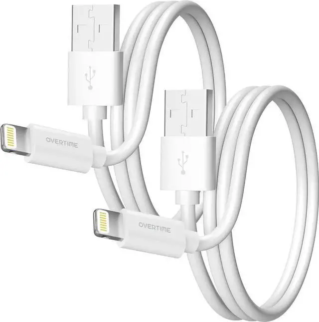 Main image of JAENFONG iPhone Lightning Cable MFI Certified Portable & Smart USB-A to Lightning Charging Cable Fast Charging Cord 4ft iPhone Charger Cord Compatible with iPhone | iPad | iPod - Pack of 2