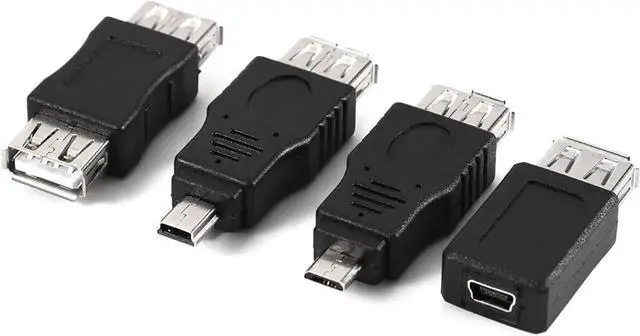 Alt view image 6 of 7 - JAENFONG OTG Adapter 2.0 USB Connector Types Converter 12Pcs Micro USB to USB Adapter Set Multiple Small USB Adapter Variety Black Phone Cable Converter for Data Transfer