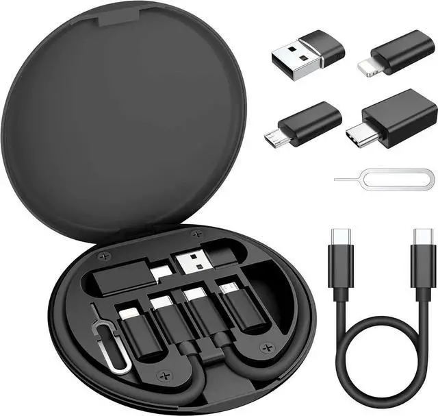 Main image of JAENFONG Multi USB Charging Adapter Kit USB to USBC Adaptor Type C to USB 3.0 OTG Converter USB C to Micro IOS Portable Case with 1Ft 100W Charger Cable for iPhone 16 15 Max Pro Galaxy S25 Plus
