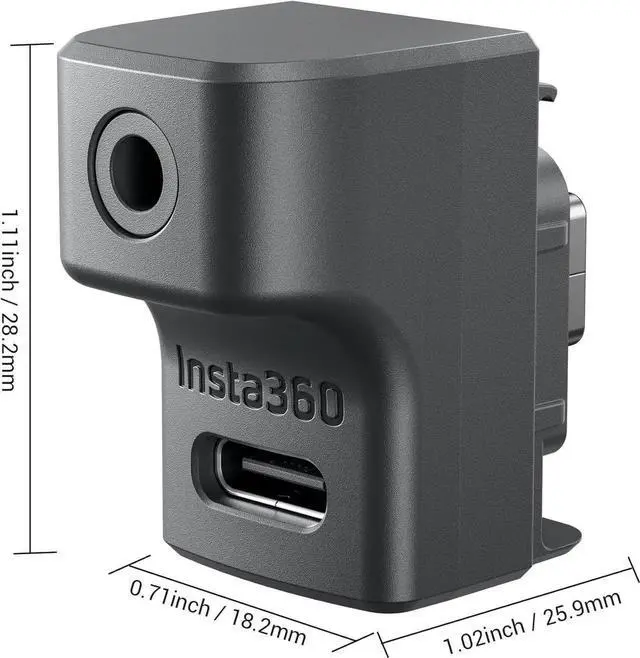 Alt view image 3 of 7 - JAENFONG Insta 360 Mic Adapter - 2-in-1 Type-C & 3.5mm External Audio for Insta360 Pro 2/Ace Pro