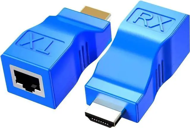 Main image of JAENFONG HDMI Extender Adapter HDMI to RJ45 Ethernet Network Converter Over by Cat5-e/6 Cable Splitter 1080p up to 30m/98ft Repeater for HDTV HD TV DVD PS4 STB