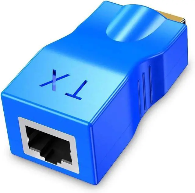 Alt view image 2 of 6 - JAENFONG HDMI Extender Adapter HDMI to RJ45 Ethernet Network Converter Over by Cat5-e/6 Cable Splitter 1080p up to 30m/98ft Repeater for HDTV HD TV DVD PS4 STB