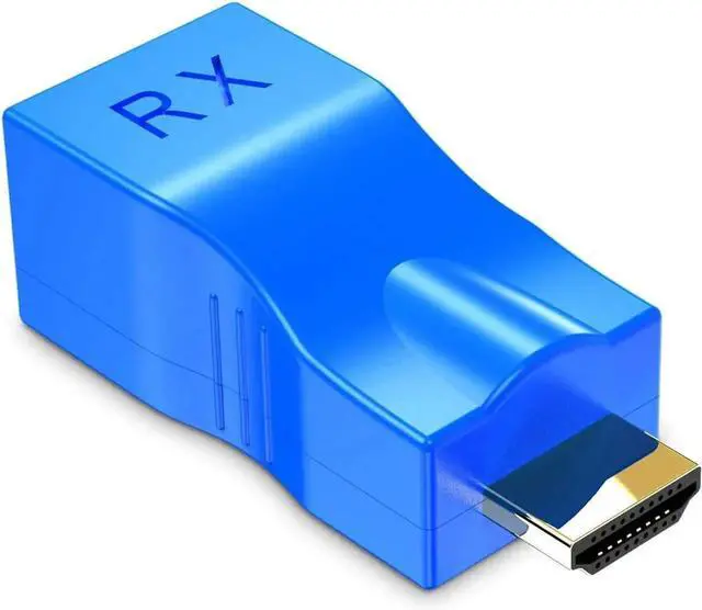 Alt view image 6 of 6 - JAENFONG HDMI Extender Adapter HDMI to RJ45 Ethernet Network Converter Over by Cat5-e/6 Cable Splitter 1080p up to 30m/98ft Repeater for HDTV HD TV DVD PS4 STB