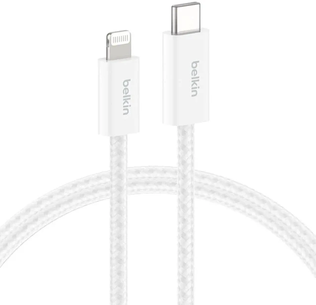 Main image of JAENFONG USB C Cable w/Lightning Connector 6.6ft - Soft Flexible Fast-Charging Cable Lightning Charger Cord for iPhone 14 & Earlier Series iPad 9th Gen Airpods & More - White