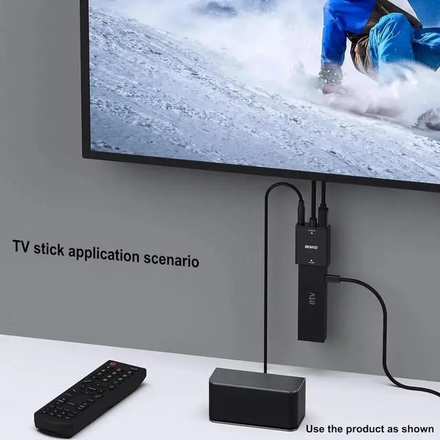 Alt view image 3 of 7 - JAENFONG HDMI to VGA Uni-Directional HDMI Computer to VGA Monitor Adapter (Female to Male) with 3.5mm Audio Jack Compatible with TV Stick Computer Desktop Laptop PC Monitor Projector Xbox