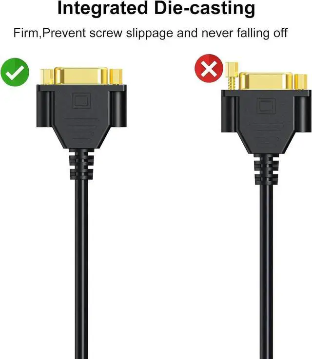Alt view image 2 of 7 - JAENFONG VGA Extension Cable VGA Cable Male to Female 6 Feet 15 Pin (Not 9 Pin) SVGA Male to Female HD15 Monitor Video Adapter Cable Support 1080P Full HD for Laptop PC Projector HDTV Display