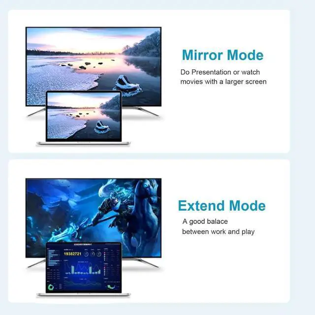 Alt view image 6 of 7 - JAENFONG VGA Extension Cable VGA Cable Male to Female 6 Feet 15 Pin (Not 9 Pin) SVGA Male to Female HD15 Monitor Video Adapter Cable Support 1080P Full HD for Laptop PC Projector HDTV Display