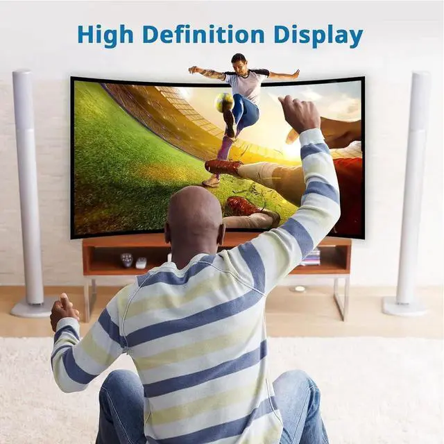 Alt view image 3 of 7 - JAENFONG HDMI Splitter Cables Male 1080P to Dual Female 1 to 2 Way HDMI Splitter Adapter Cable for HDTV HD LED LCD TV Mirror Only Support Two The Same Size TVs at The Same Time 30cm
