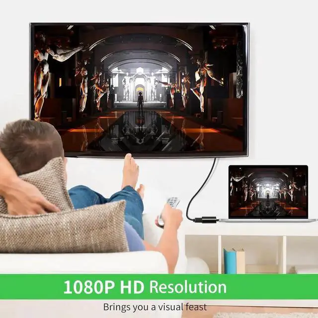 Alt view image 7 of 7 - JAENFONG VGA to HDMI Adapter Converter 15 Pin D-sub to HDMI Converter 1080P Full HD VGA Source Output to HDMI Host Input Video Dongle for Monitor Laptop HDTV PC (VGA Output to HDMI Input Irreversible)