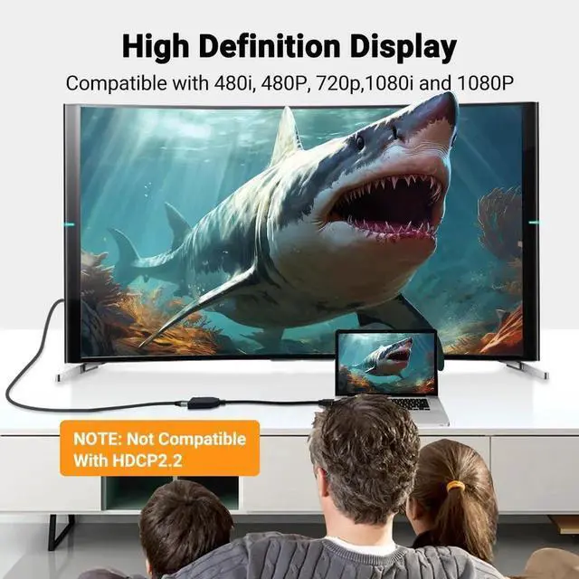 Alt view image 2 of 7 - JAENFONG HDMI Splitter Cables Male 1080P to Dual Female 1 to 2 Way HDMI Splitter Adapter Cable for HDTV HD LED LCD TV Mirror Only Support Two The Same Size TVs at The Same Time 30cm