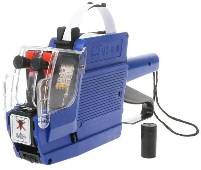 Alt view image 5 of 7 - MX-6600 10 Digits Two-line eller Price Tag Gun el 2 Lines For Retail Store Pricing Tag Display Tool + Ink Roller