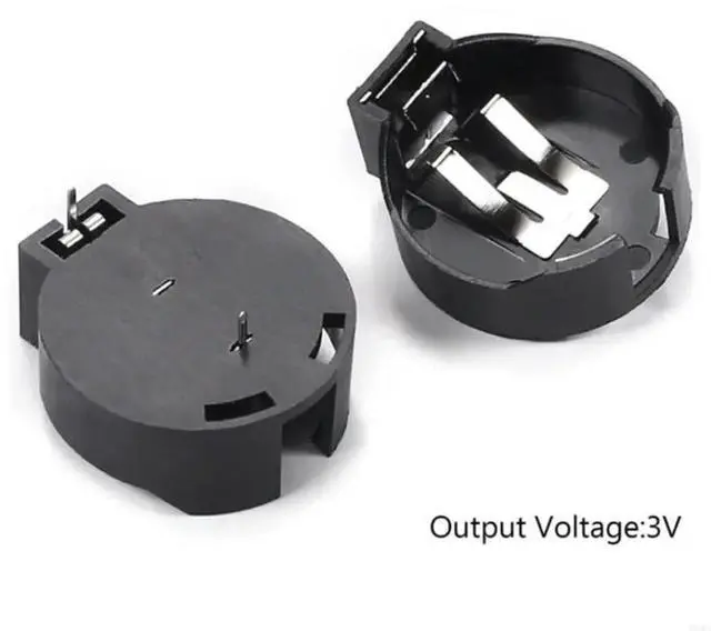 Alt view image 5 of 7 - 10 PCS Black CR2477 Coin Cell Button Socket Holder for 3V Button