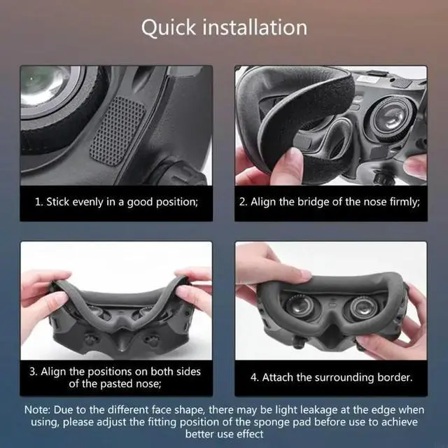 Alt view image 6 of 7 - Sponges Foams Face Cover Eye Pad for Avata Goggles 2 Headsets, Sweatproof Waterproof AntiDirty Facials Cushion