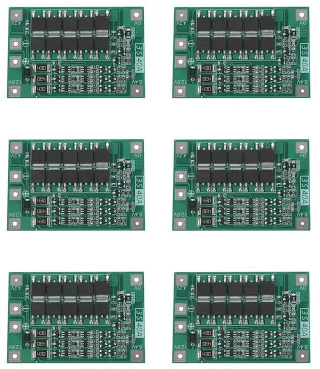 Alt view image 6 of 7 - 6X 3S 40A For Screwdriver 12V Li- Bms Pcm Protection Board With Balance Liion Cell Pack Module