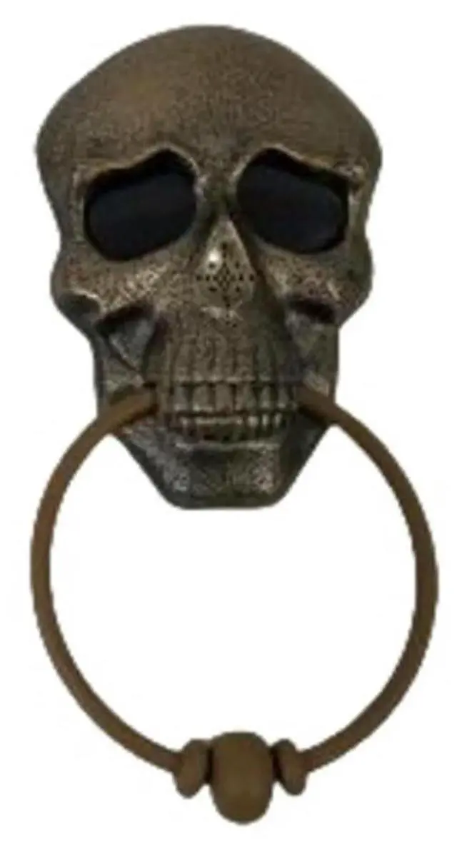 Main image of Halloween Door Bell Skull Haunted Doorbell with Sound Light-Up Eyeball Scary Halloween Party Props for Front Door A