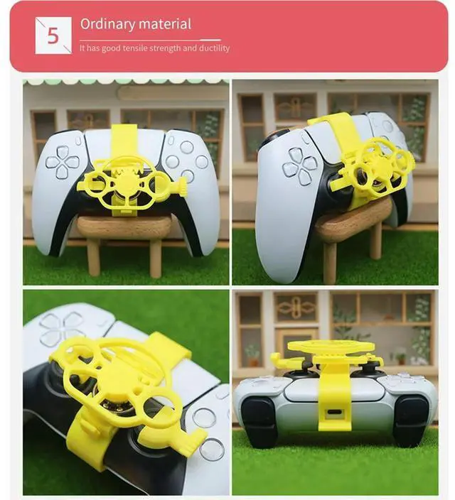 Alt view image 4 of 4 - Mini Steering Wheel for PS5 Handle Game Joystick Racing Game A_L50A