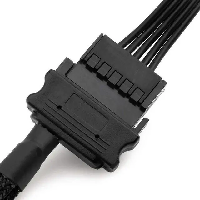 Main image of 3X Cooling Fan Adapter Cable, 15 Pin SATA To 4 X 3 Pin / 4 Pin PMW 12V PC Case Fan Power Adapter Cable To 15 Pin SATA