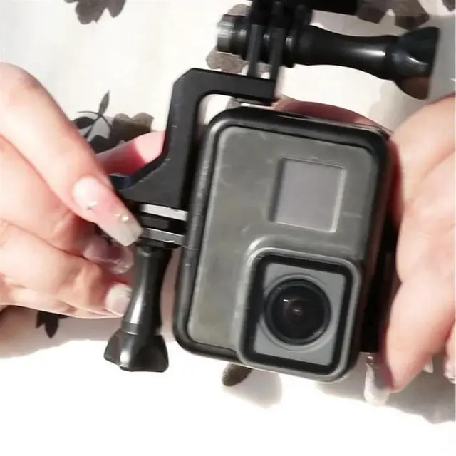 Alt view image 2 of 2 - Suitable For Gopro9/10/11/12 Vertical Bracket Adapter Aluminum Alloy Sports Camera Tripod Conversion Seat
