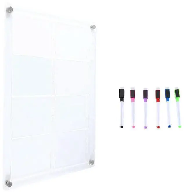 Alt view image 3 of 4 - Fridge Calendar Acrylic Whiteboard Weekly Planner Transparent Magnetic Erase Magnetic Easy To Use A