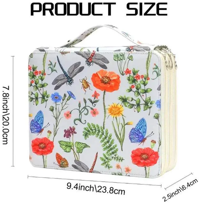 Alt view image 4 of 4 - Colored Pencil Case With Zipper Closure Capacity Polyester Pen Organizer Pencil Holder For Student Or Artist Easy Install D
