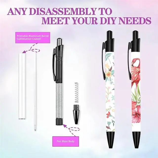 Alt view image 2 of 4 - Sublimation Pens Set - Personalized Pen DIY For Thanksgiving Christmas Gift Office School Stationery Supplies Easy Install