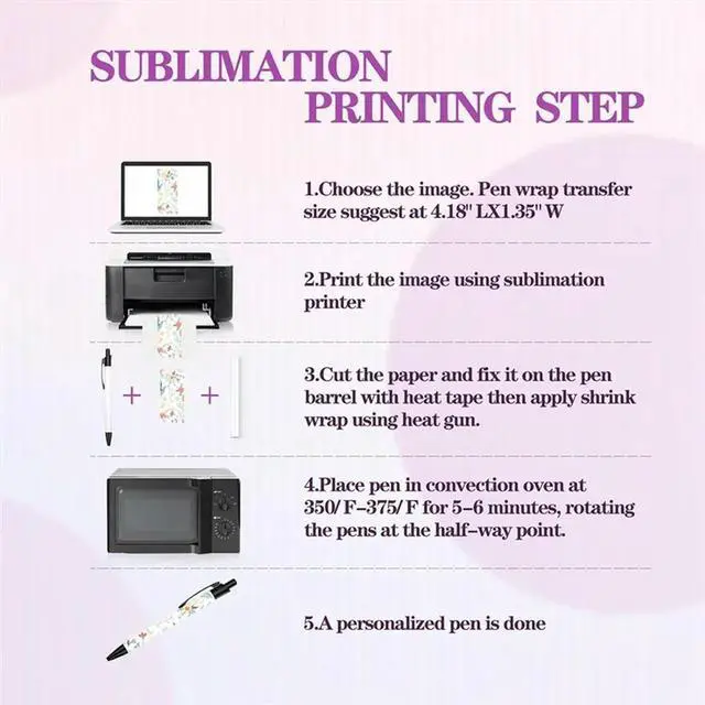 Alt view image 4 of 4 - Sublimation Pens Set - Personalized Pen DIY For Thanksgiving Christmas Gift Office School Stationery Supplies Easy Install