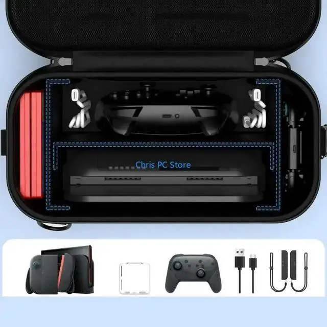 Alt view image 3 of 4 - Modern Split Design Hard Shell Case Bag With Dedicated Dock for NS2 Impact Resistant Protections Shoulder Bag