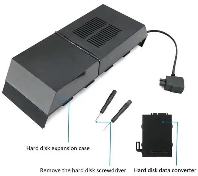 Alt view image 3 of 8 - External Hard Drive Case For PS4- Hard Drive HDD Enclosure 3.5 Inch External Box Data Bank Game Host Cage