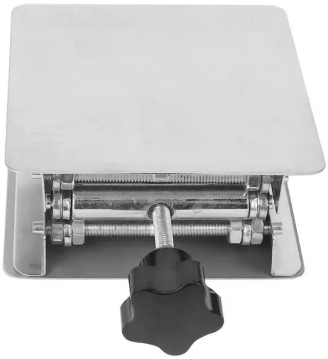 Alt view image 3 of 4 - 3X Scientific Jack-100 X 100Mm Stainless Steel Stand Table Rack Scissor -Lift Lifter For Science Experiment