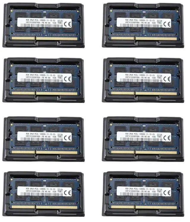 Main image of 8X For SK Hynix 8GB DDR3 Laptop Ram Memory 2RX8 1600Mhz PC3-12800 204 Pins 1.35V SODIMM For Laptop Memory Ram