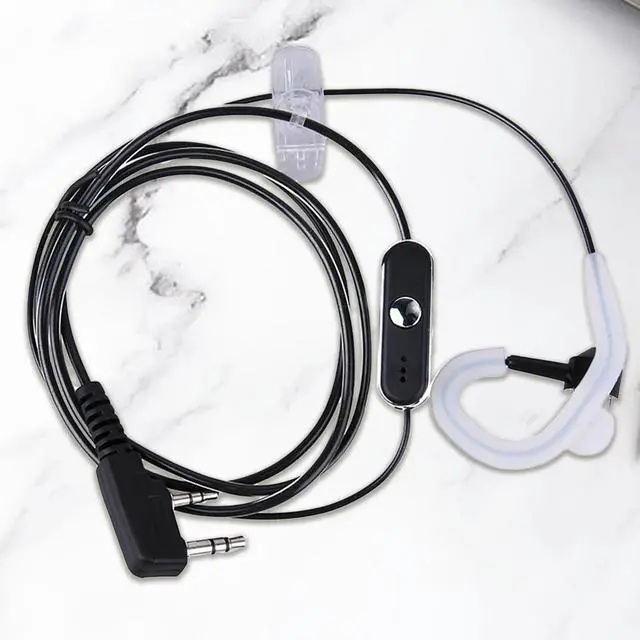 Alt view image 6 of 7 - K Plug Headset Earphones PTT MIC Radio Earpiece Headset Walkie Talkie Accessories Replacement for BAOFENG KENWOOD Retevis HYT
