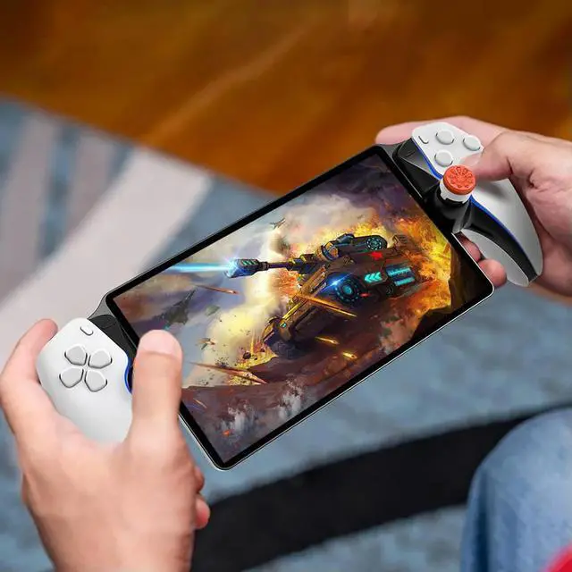Alt view image 5 of 7 - Thumb Grips Caps 1 High-Rise 1 Mid-Rise Joystick Caps Non-Slip Rocker Cap for PS5 Portal for Portal Remote Player