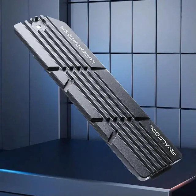 Alt view image 2 of 4 - For PS5 Slim SSD Heatsink with Silicone Pads Solid State Drive SSD Cooling Mounting Kit for 2280 M.2 NVMe SSD