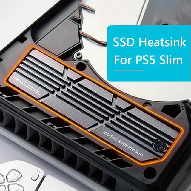 Alt view image 3 of 4 - For PS5 Slim SSD Heatsink with Silicone Pads Solid State Drive SSD Cooling Mounting Kit for 2280 M.2 NVMe SSD