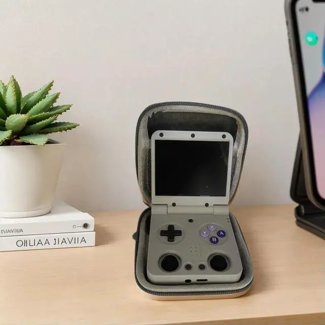 Alt view image 5 of 7 - Carrying Case for Miyoo Flip Game Console Bag Anti-scratch Travel Case with Mesh Pocket Handheld Bag