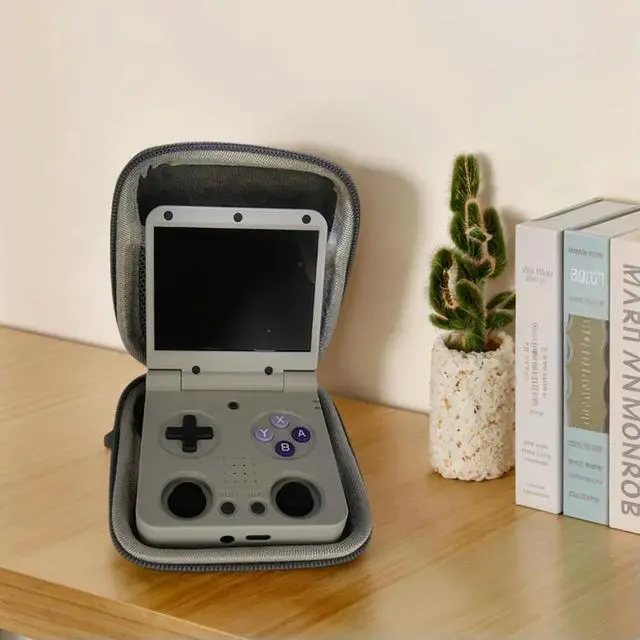 Alt view image 7 of 7 - Carrying Case for Miyoo Flip Game Console Bag Anti-scratch Travel Case with Mesh Pocket Handheld Bag