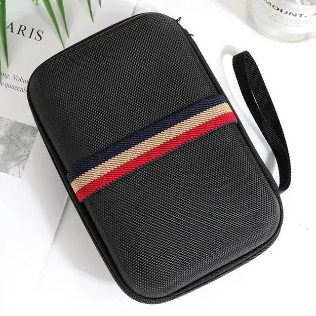 Alt view image 5 of 7 - Portable Carrying Case Shockproof Zipper Handbag Anti-Scratch with Pocket for Anbernic RG Cube Retro Handheld Game Console