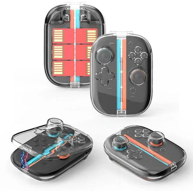 Alt view image 5 of 7 - Transparent Shell Magnetic Buckle Protective Case Shockproof Game Controller Cover for Switch 2 Accessories