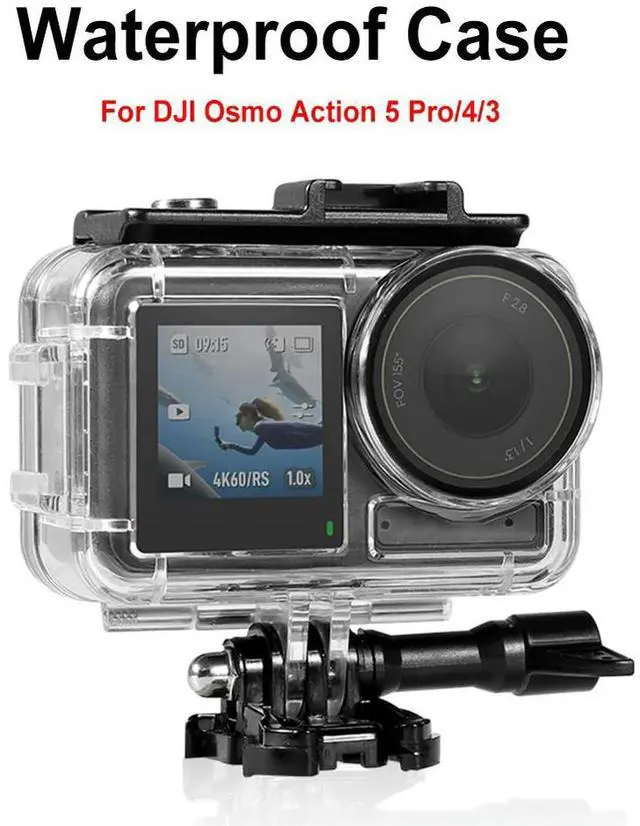 Alt view image 2 of 4 - 60M/196FT Waterproof Case Diving Housing Case Anti-Fog Underwater Dive Housing for Osmo Action 5 Pro/4/3 Camera Accessories