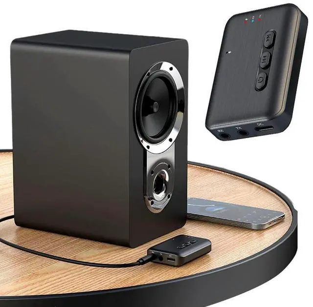 Alt view image 3 of 4 - BT 5.3 Audio Transmitter Receiver Support TF Card Wireless Audio Adapter Audio Receiver for Home Speakers Wired Headphones