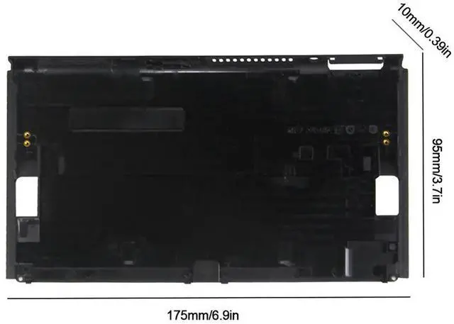 Alt view image 2 of 4 - Replacement Bottom Housing Shell Case Repair Parts Back Cover Faceplate Ergonomic Design Rear Cover for Switch OLED Game Console